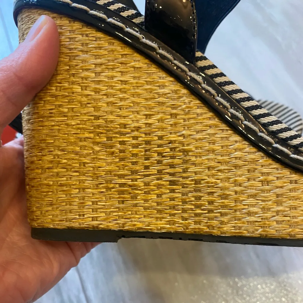 Charles by Charles David Straw Woven Wedges with Black Straps, women’s 10 - Image 16