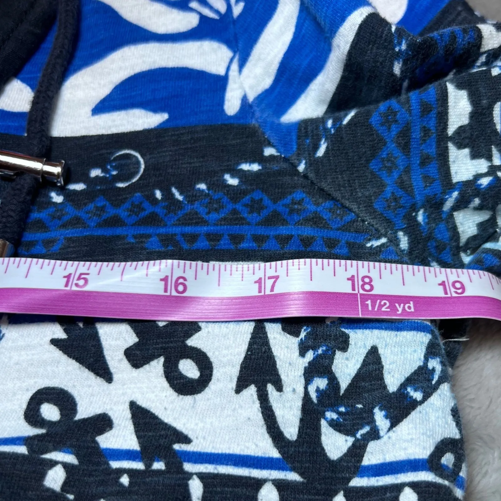 Onque Casuals Vintage Lightweight Jacket Women Large Red Blue Patriotic Nautical - Image 10