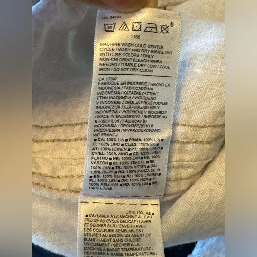 ATHLETA Cabo Linen Jogger‎ Micro Cheetah Abalone Grey White 2 EUC - Image 6