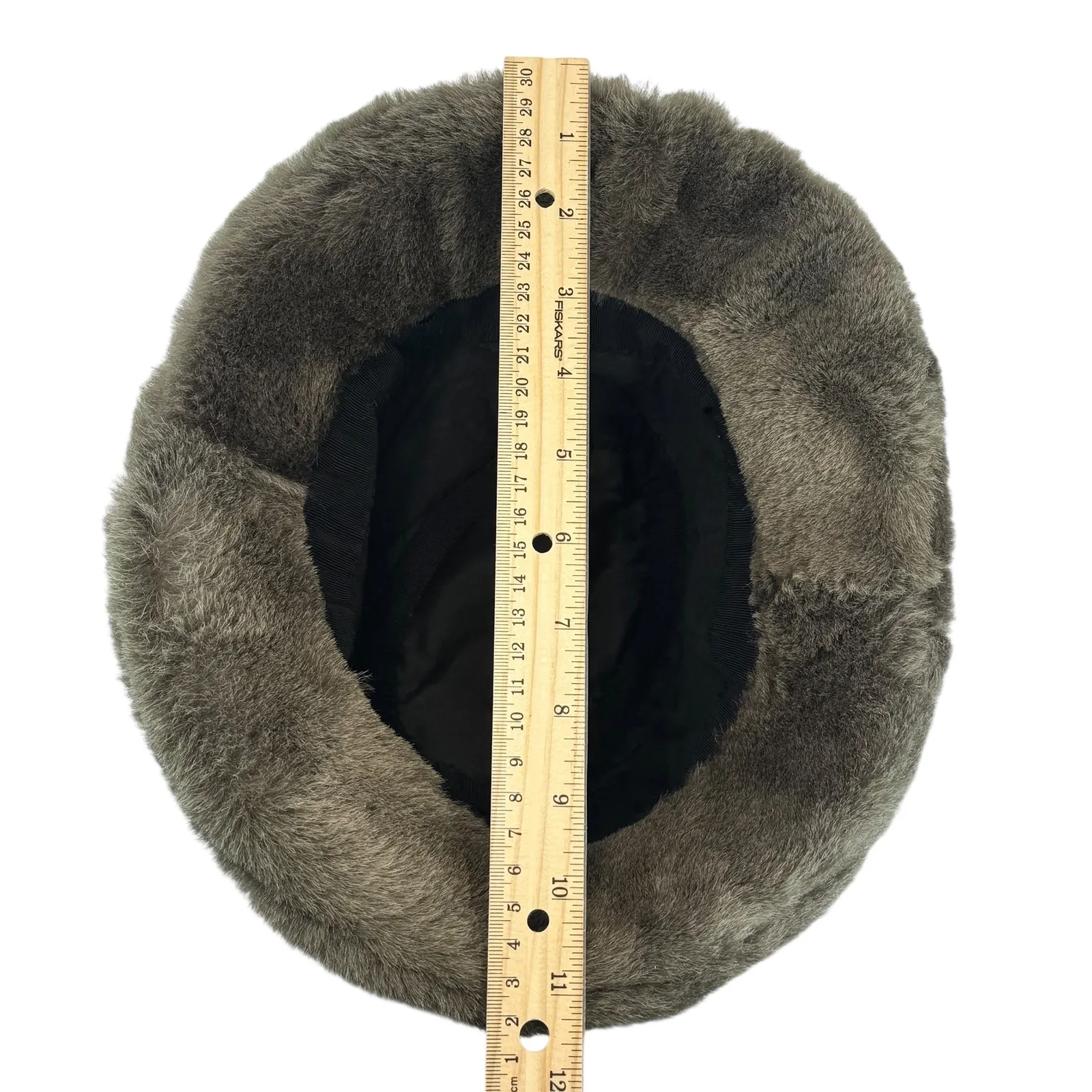 Burberry Brit Tapestry Faux Fur Bucket Hat Womens One Size Vintage Boho Winter Brown - Image 4