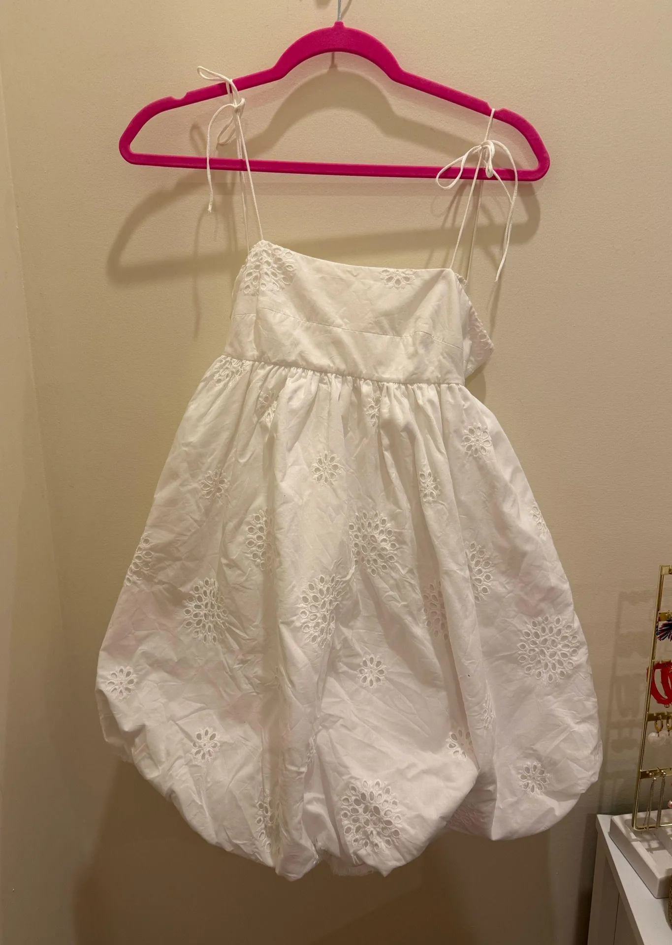 ZARA Bubble Eyelet Dress - Image 4