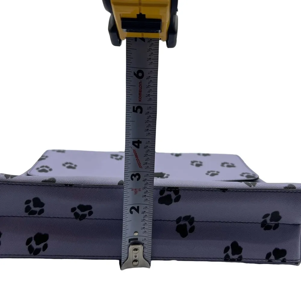 KATE SPADE dog or cat paws purple and back makeup bag - Image 14