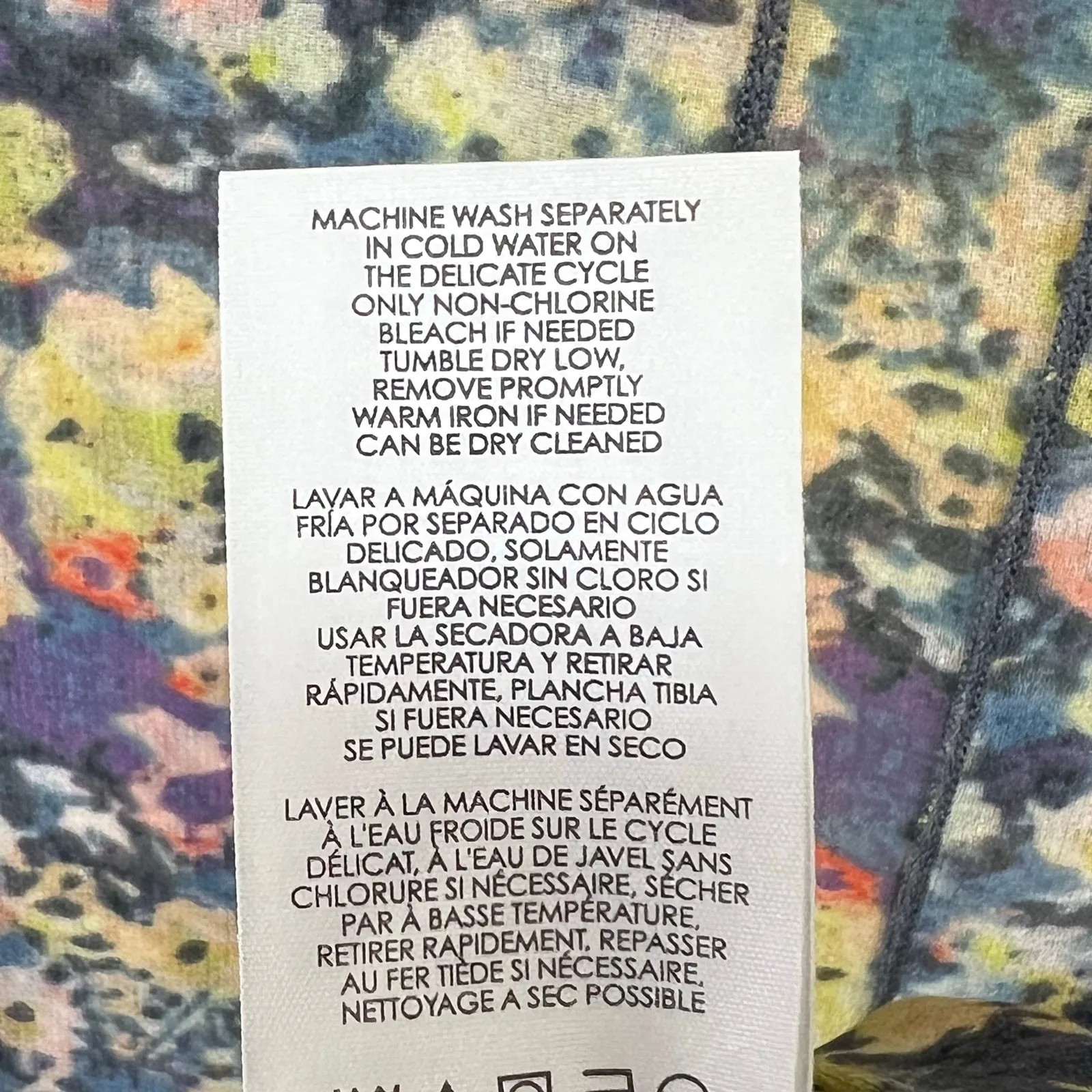 Cabi Positano Layered Tank Top Womens L Blue Yellow Floral Chiffon Feminine Boho - Image 14