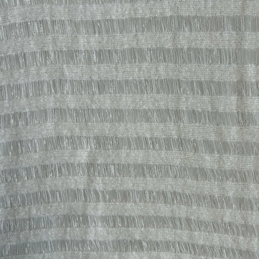 One Grey Day Revolve Top Women's Ivory Loose Knit Long Sleeve Sweater Small White - Image 9