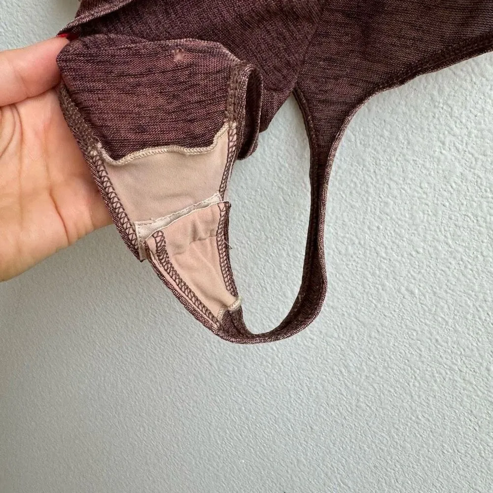 Revolve Alix NYC Bronze Gold Short Sleeve Bodysuit Blouse Size Small? medium? Brown - Image 5