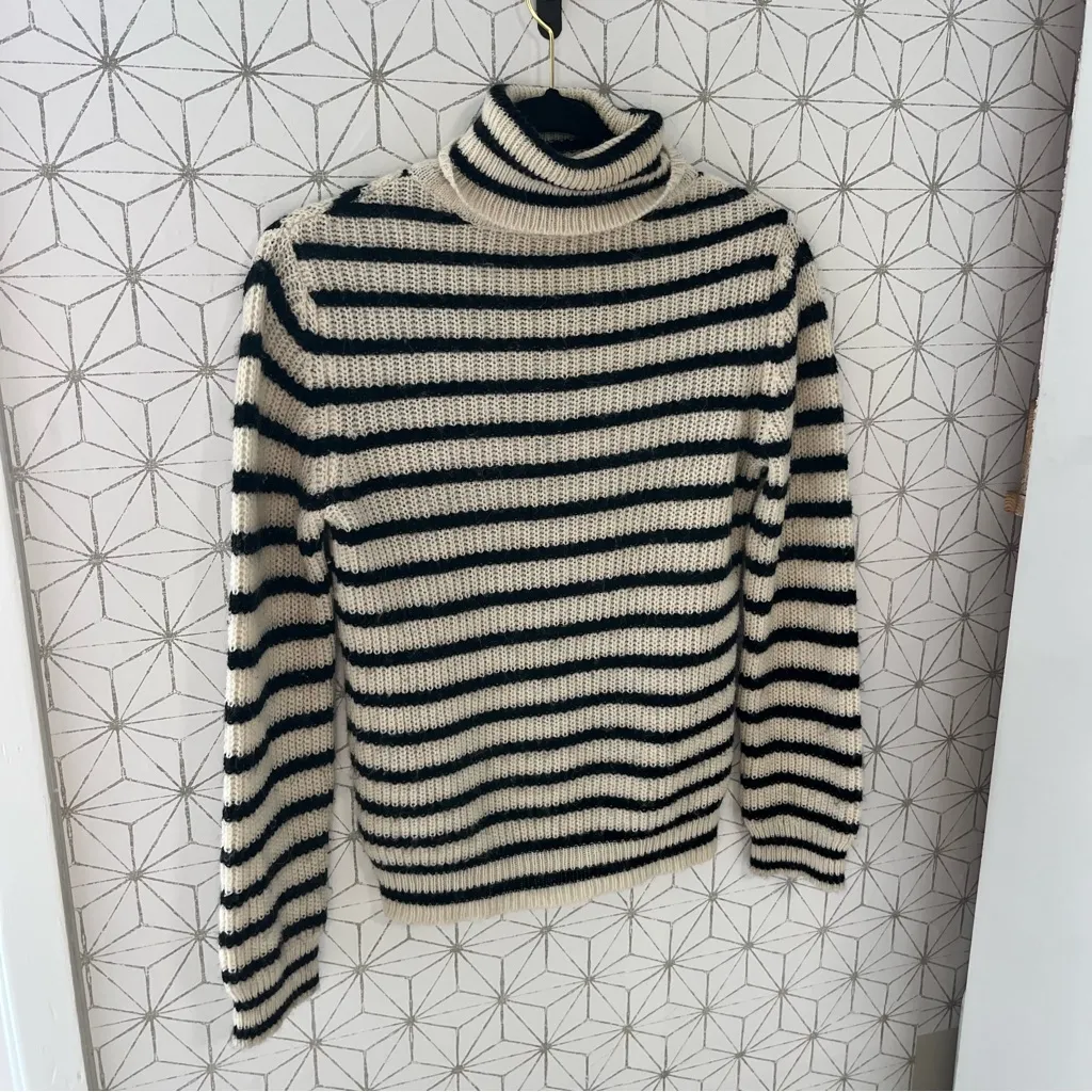 IRO Seely alpaca striped turtleneck sweater - Image 4