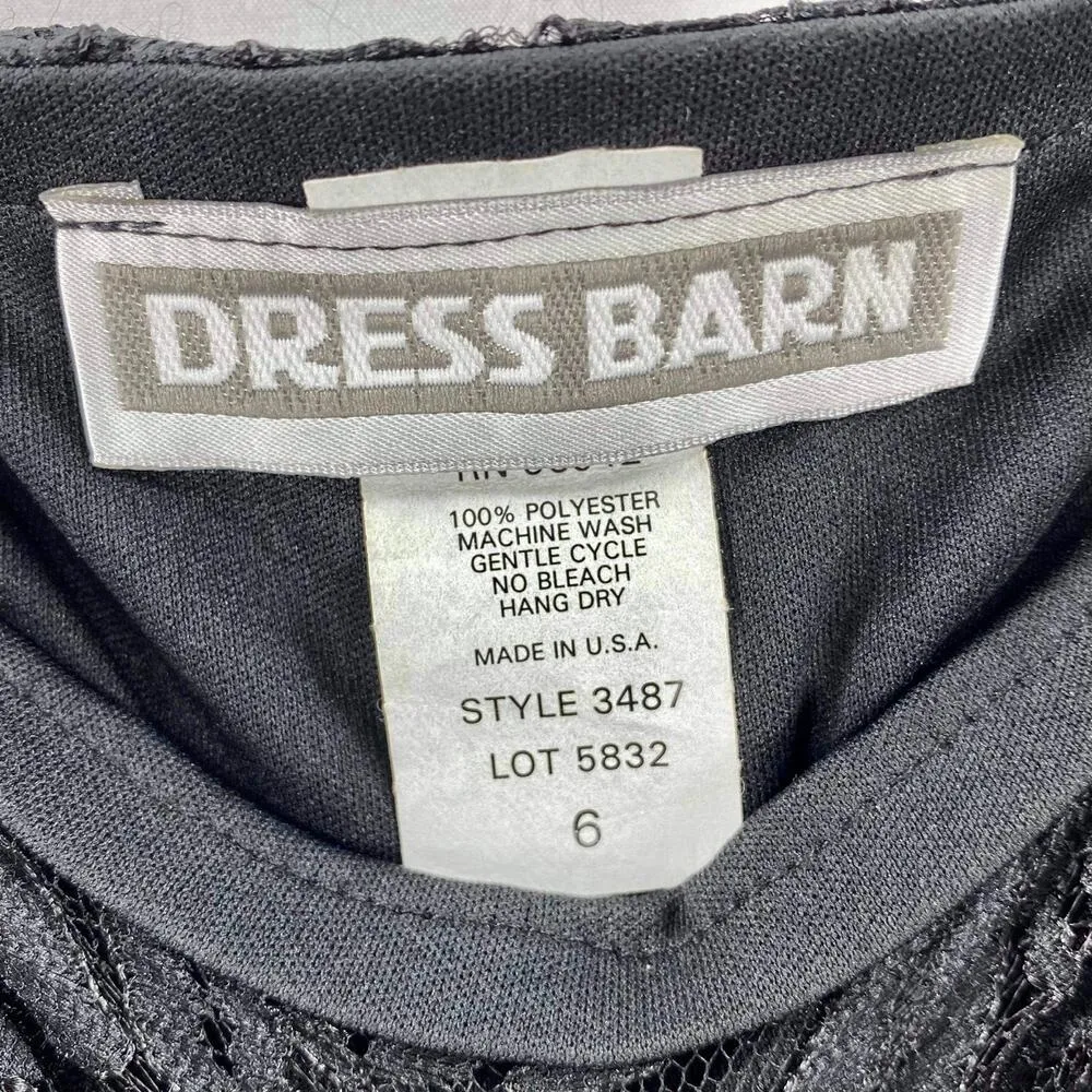 DRESS BARN Vintage Y2K Black Lace Floral Flowy A-Line Midi Skirt - Image 2