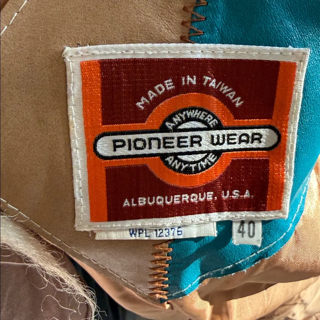 PIONEER Camel Leather western Jacket Tan Size 40 - Image 7