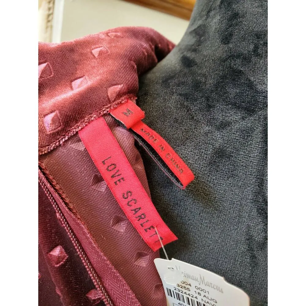 Love Scarlett Women Burgundy Polyester Long Sleeve Mock Neck Casual Top Shirt M Red Size M - Image 9