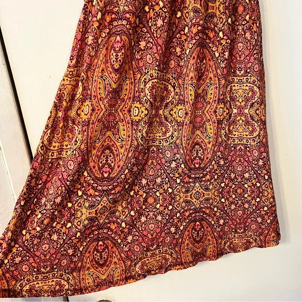 Victoria's Secret Slip Dress Night Gown Comfy Soft Purple Boho Print Small - Image 9