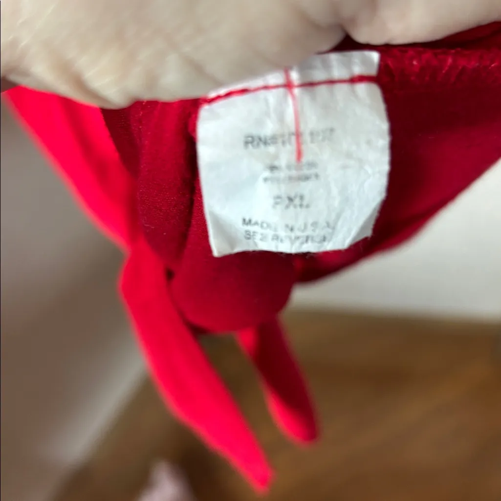 cha cha vente  Bold Red Tie-Front Blouse pxl - Image 4