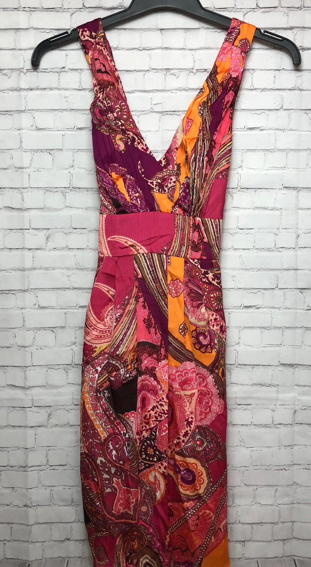 Mattox Pink & Orange Halter Chiffon Party Dress - Image 2