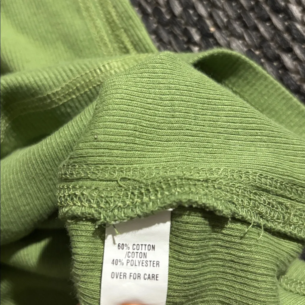 Vintage Y2K Abercrombie & Fitch Babydoll Top Size Medium Green V Neck Retro - Image 5