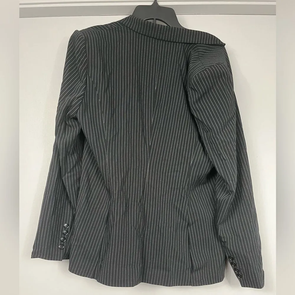 Body by Victoria Body Women’s Black White Striped Blazer Jacket Size 16 - Image 5