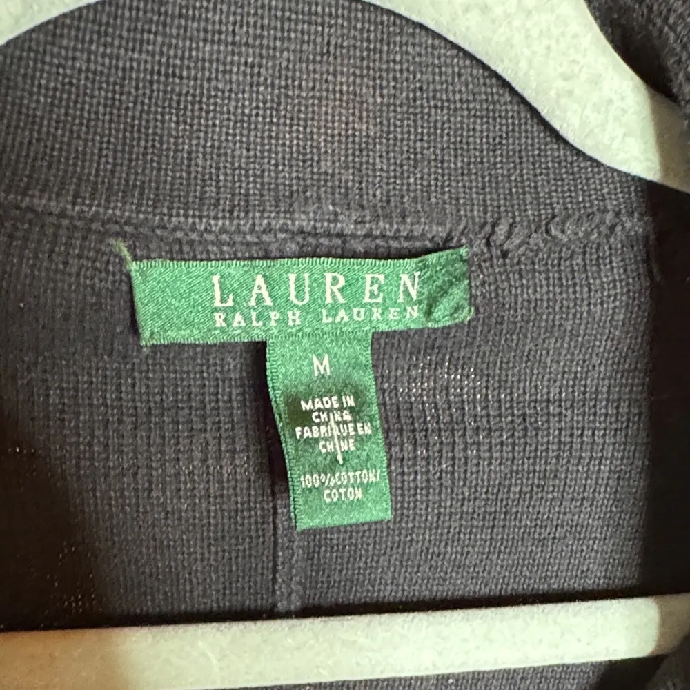 Vintage Lauren Ralph Lauren Black Cotton Crested School Boy Blazer Size Medium - Image 3