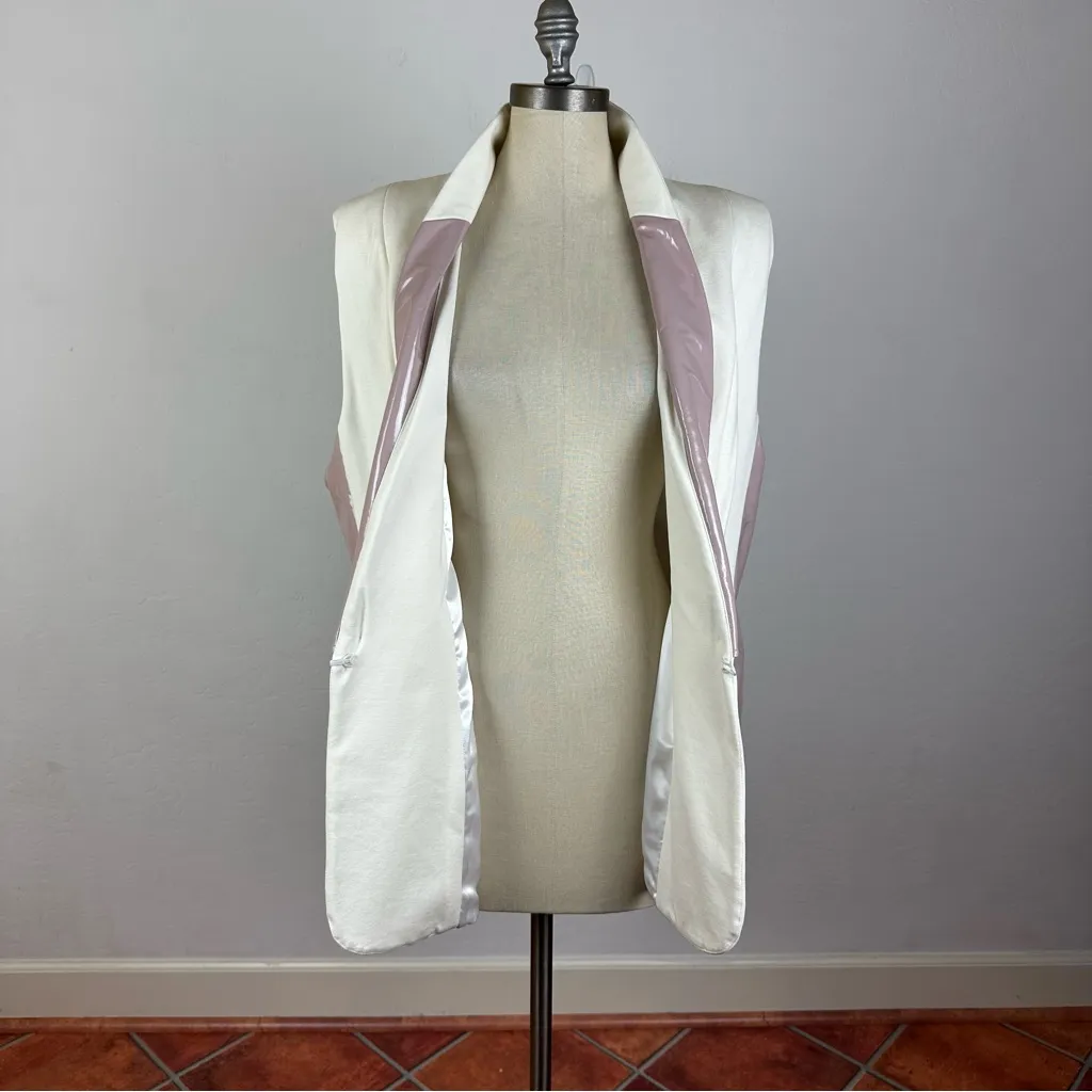 NWT Saint Grace Vetements Cream and Lilac Vest White Size 2X - Image 7
