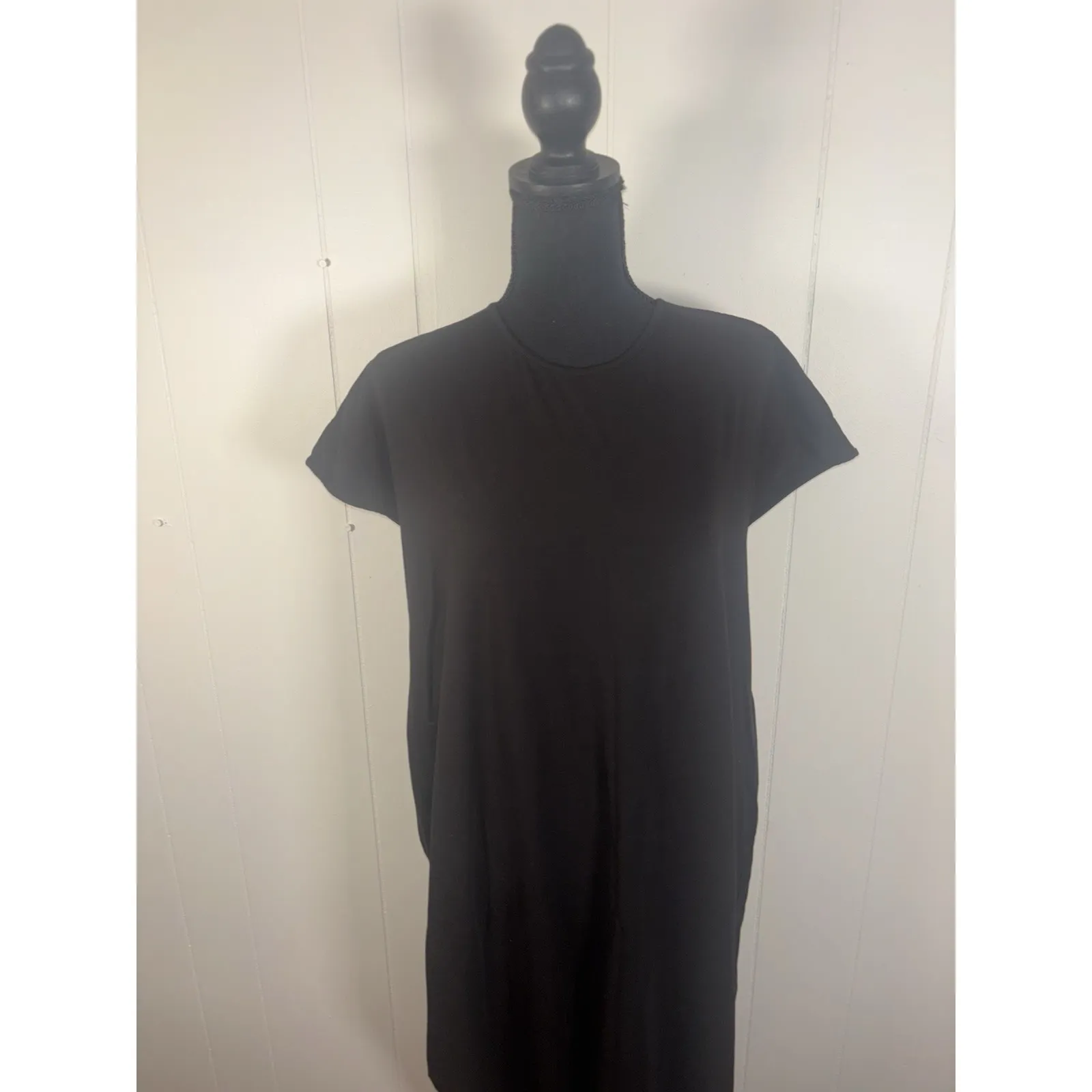 Universal Standard XS Iconic Geneva Dress Crew Neck Solid Black‎ - Image 3