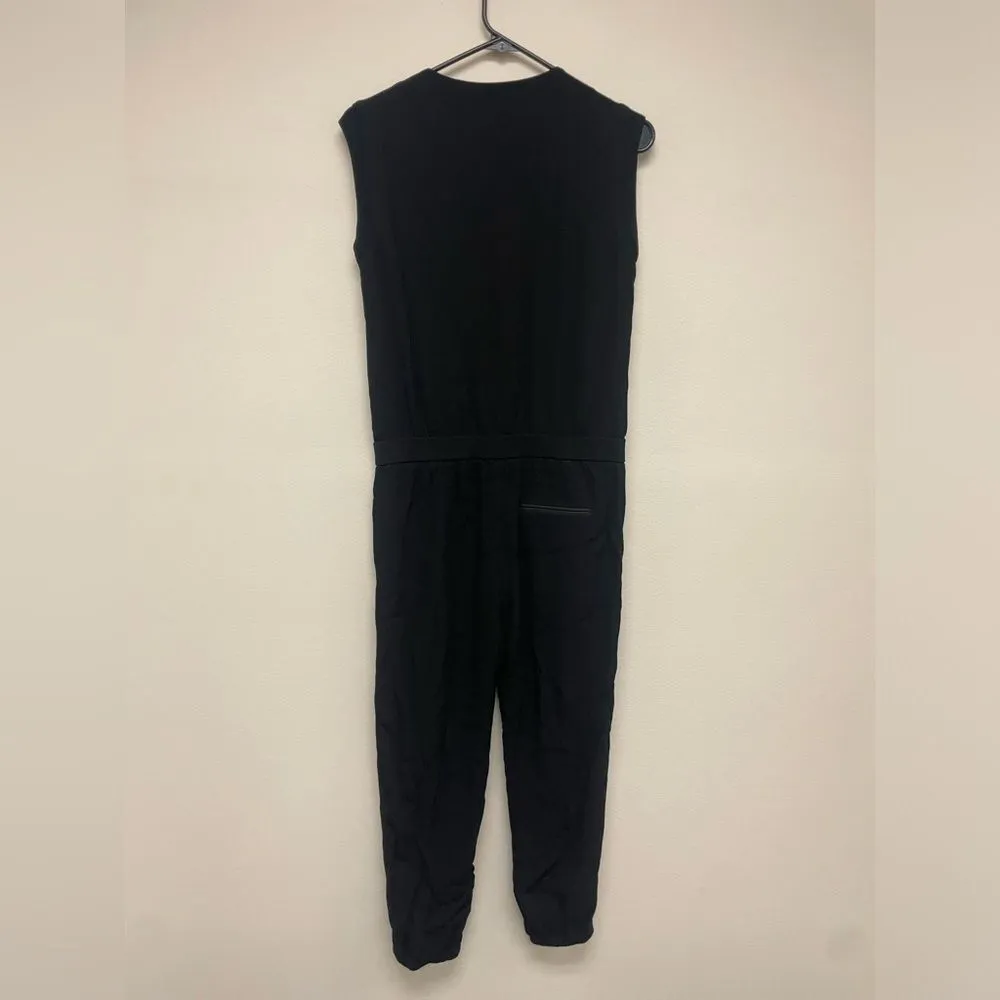 J.Crew Women's Black Skinny Jumpsuit with Gold Side Zipper SZ 0 - Image 7