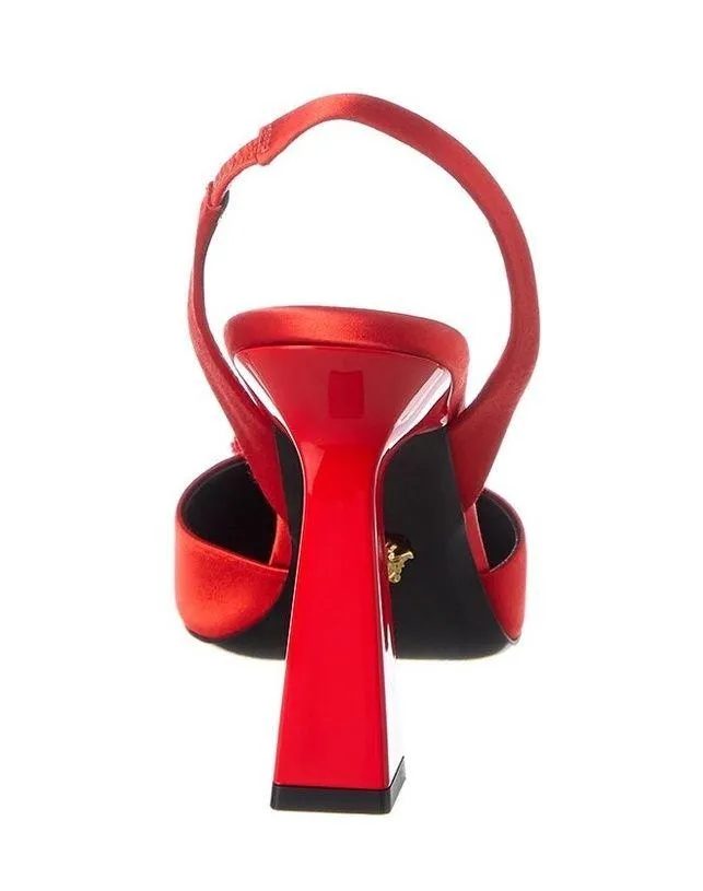 NEW Versace La Medusa Slingback Pump in Red, Size 36.5 New in Box - Image 6