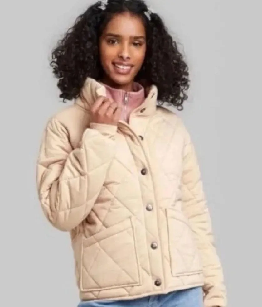 Wild Fable Cream Quilted Jacket - Image 4