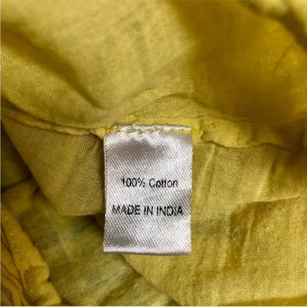 Banjanan Bulbul’s Sister Ruffle Mini Dress Yellow Floral Print Flutter Sleeve M - Image 11