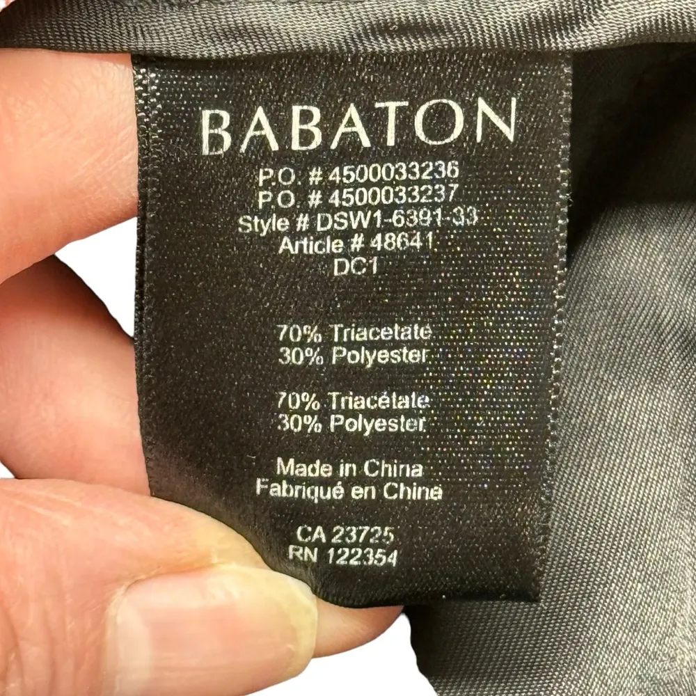 Aritzia Babaton Black Elton Pants Cropped Ankle Zip Size 0 Office Career Job - Image 14