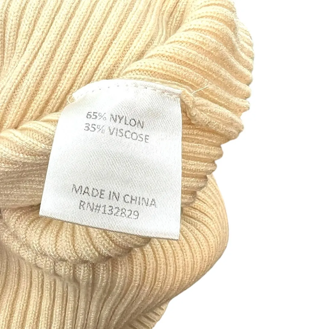 Camila Coelho Dahlia Skirt Midi Sweater Knit Stretch Ivory‎ Cream Size Small - Image 8