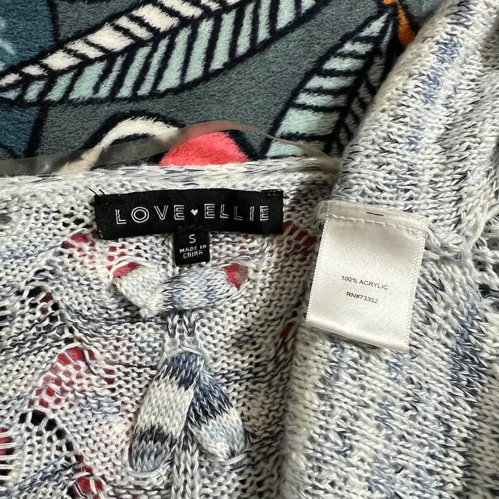 Love Ellie SMALL Anastasia Braid Detail Pointelle Duster Cardigan - Image 8