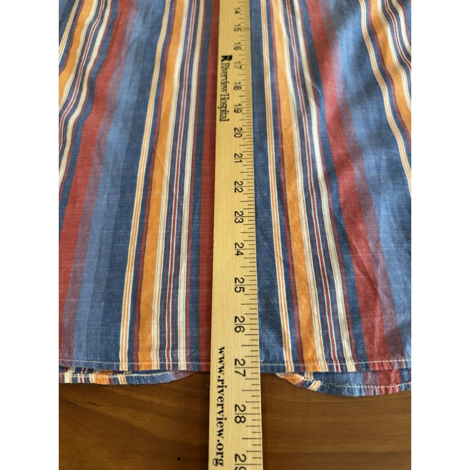 Ralph Lauren Jeans Co Striped Cotton Shirt Size M‎ Blue Red Yellow Size L - Image 5
