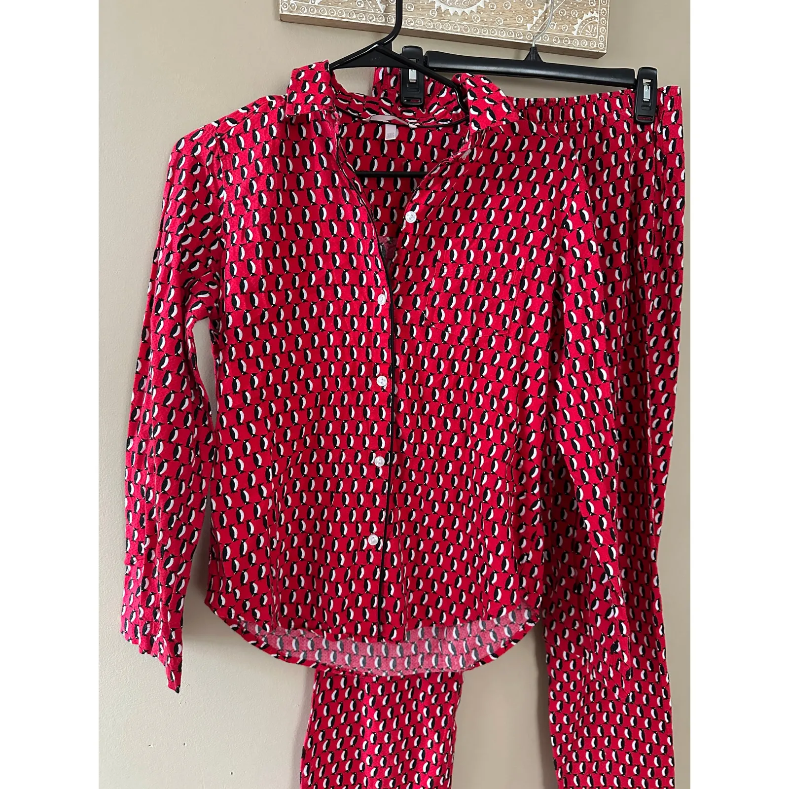 Victoria's Secret Red Penguin Cotton Pajama Pant Set - Image 2