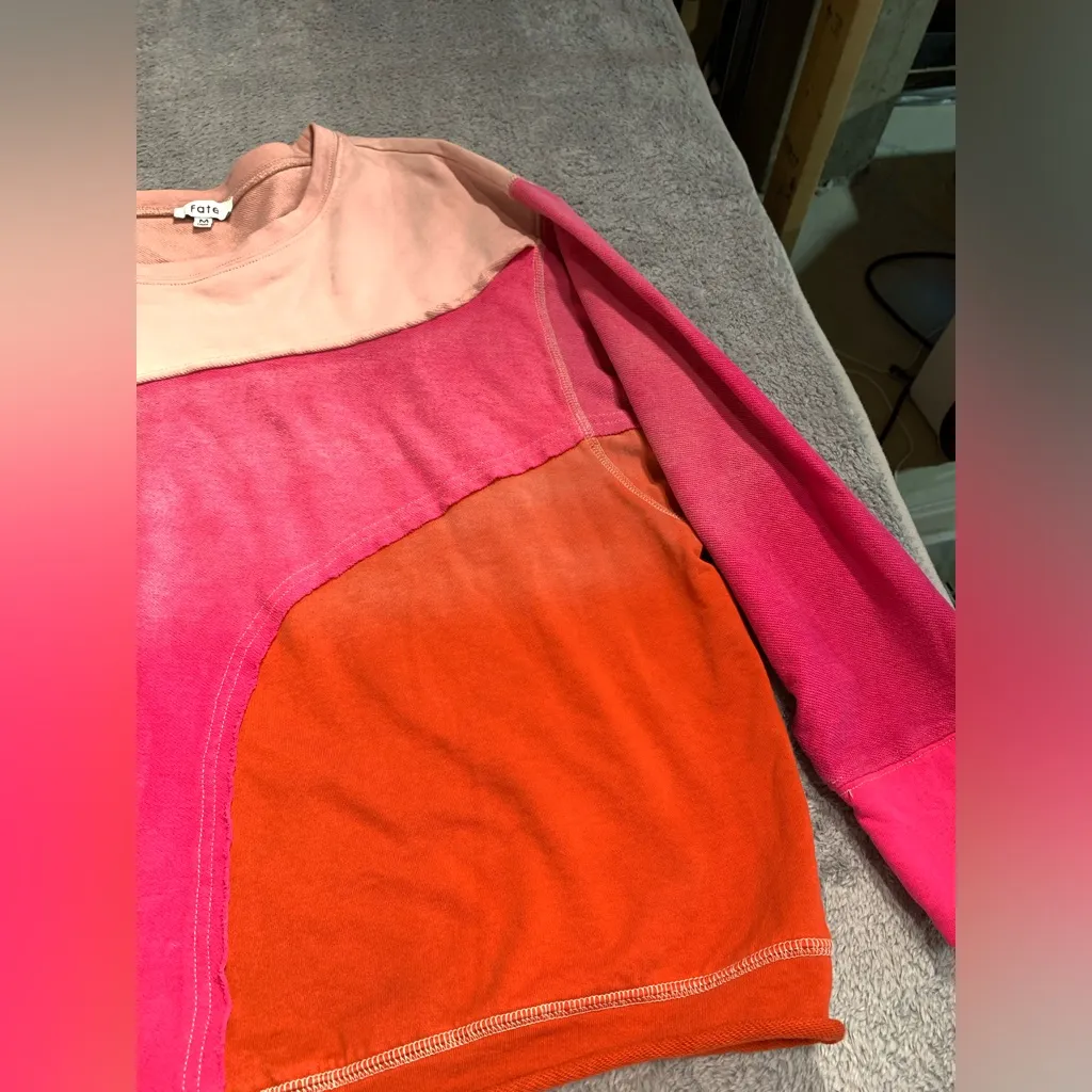 Fate Colorful Patchwork Sweatshirt medium Pink - Image 6