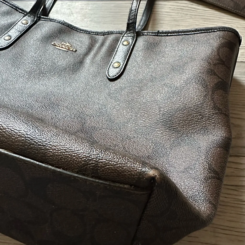 Coach Town Tote project bag and coin purse set - Image 2