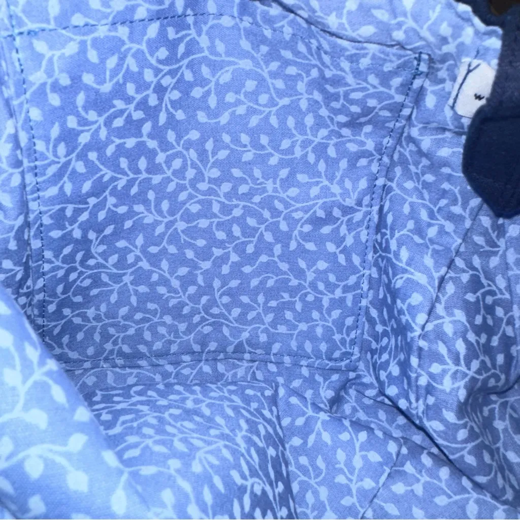 Handmade TT Totes Original Navy Linen Anchors Print Handbag - Image 6