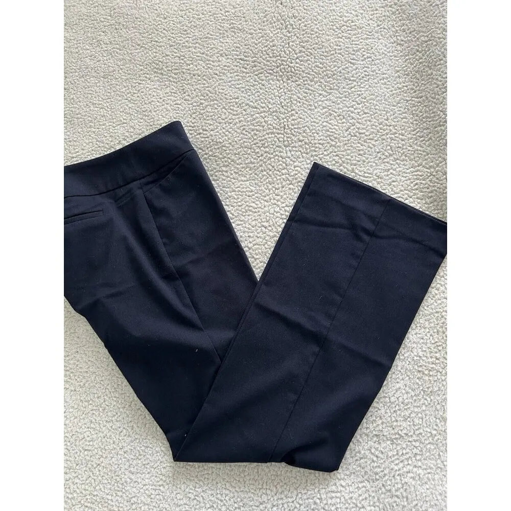 Ann Taylor Modern Slacks Mid-Rise Boot Cut Leg Navy Blue Size 2 - Image 4