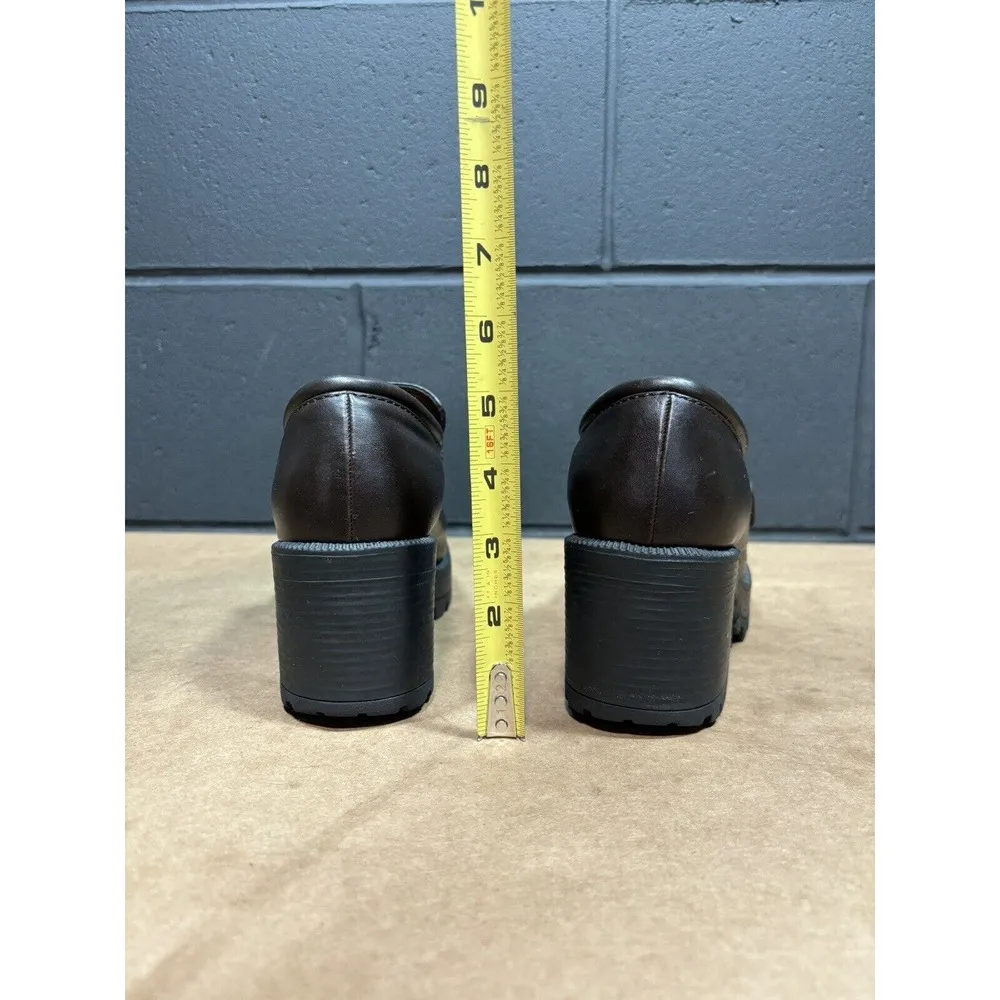 Lower East Side Vintage  Chunky Brown Y2K 90’s Platform Shoes Wmns Sz 7 - Image 5