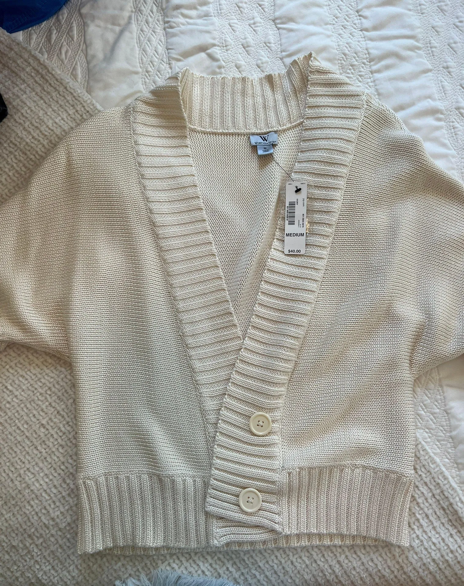 Worthington White Cardigan - Image 3