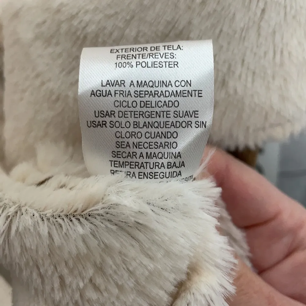 Hannah Faux Suede Faux Fur Vest Camel Color Size Small Tan - Image 9