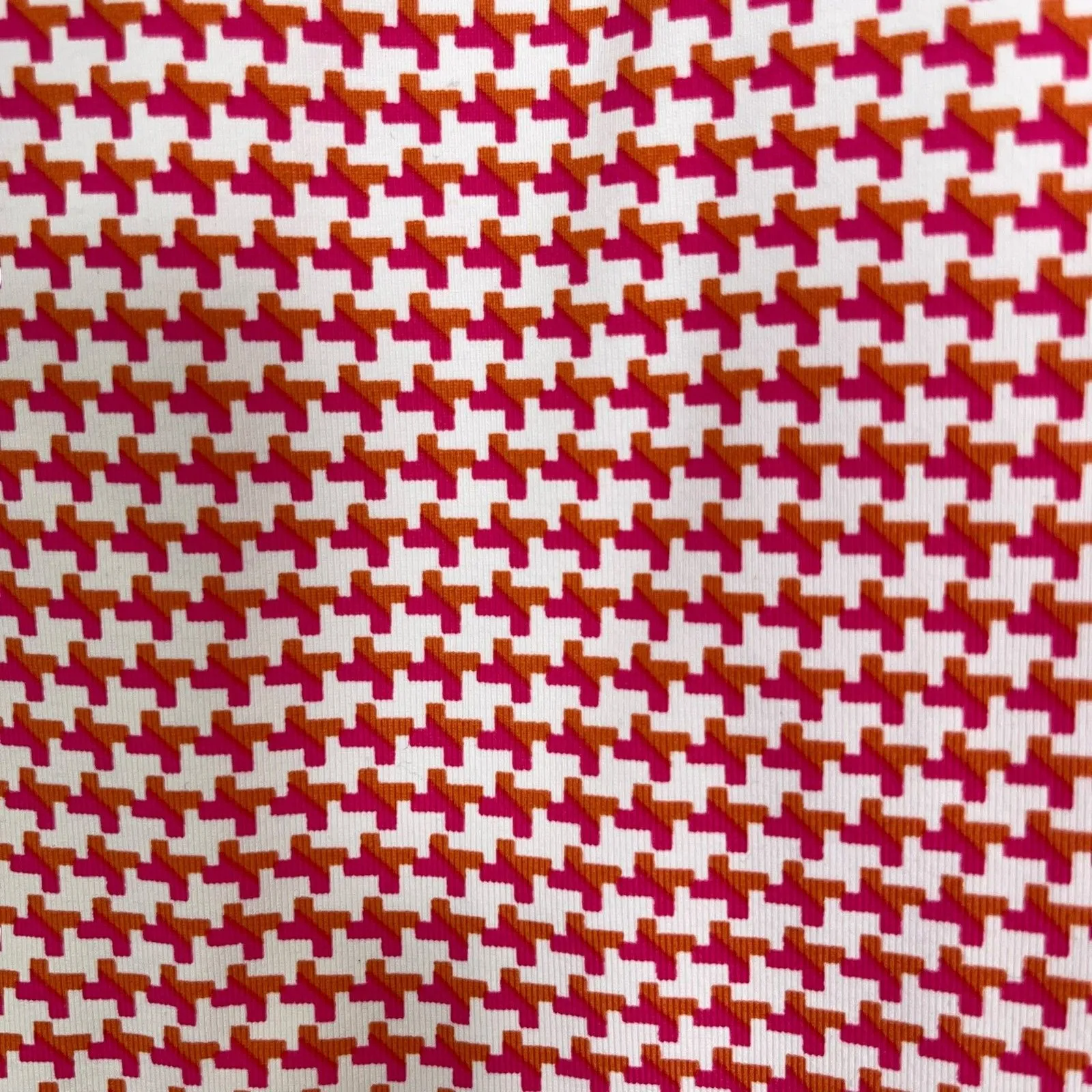 J McLaughlin Durham Ruffle Neck Top in Catalina Cloth - Geo Houndstooth Print - Image 8