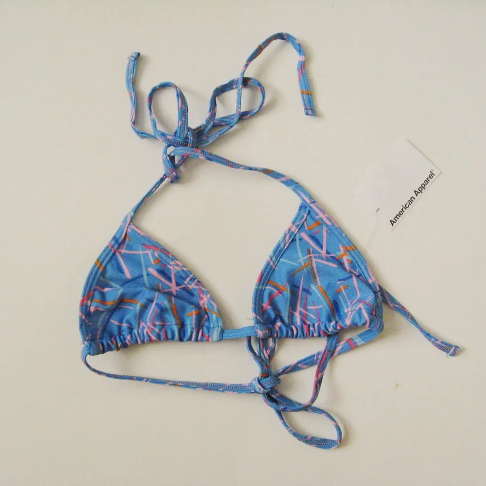 AA Triangle Rhymer Blue Bikini Top - Image 2