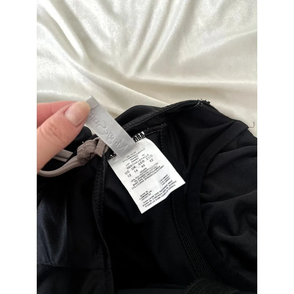 Magicsuit Sz 12 One Piece Lisa Gray Brown Black Beaded One Piece Swim swimsuit - Image 7