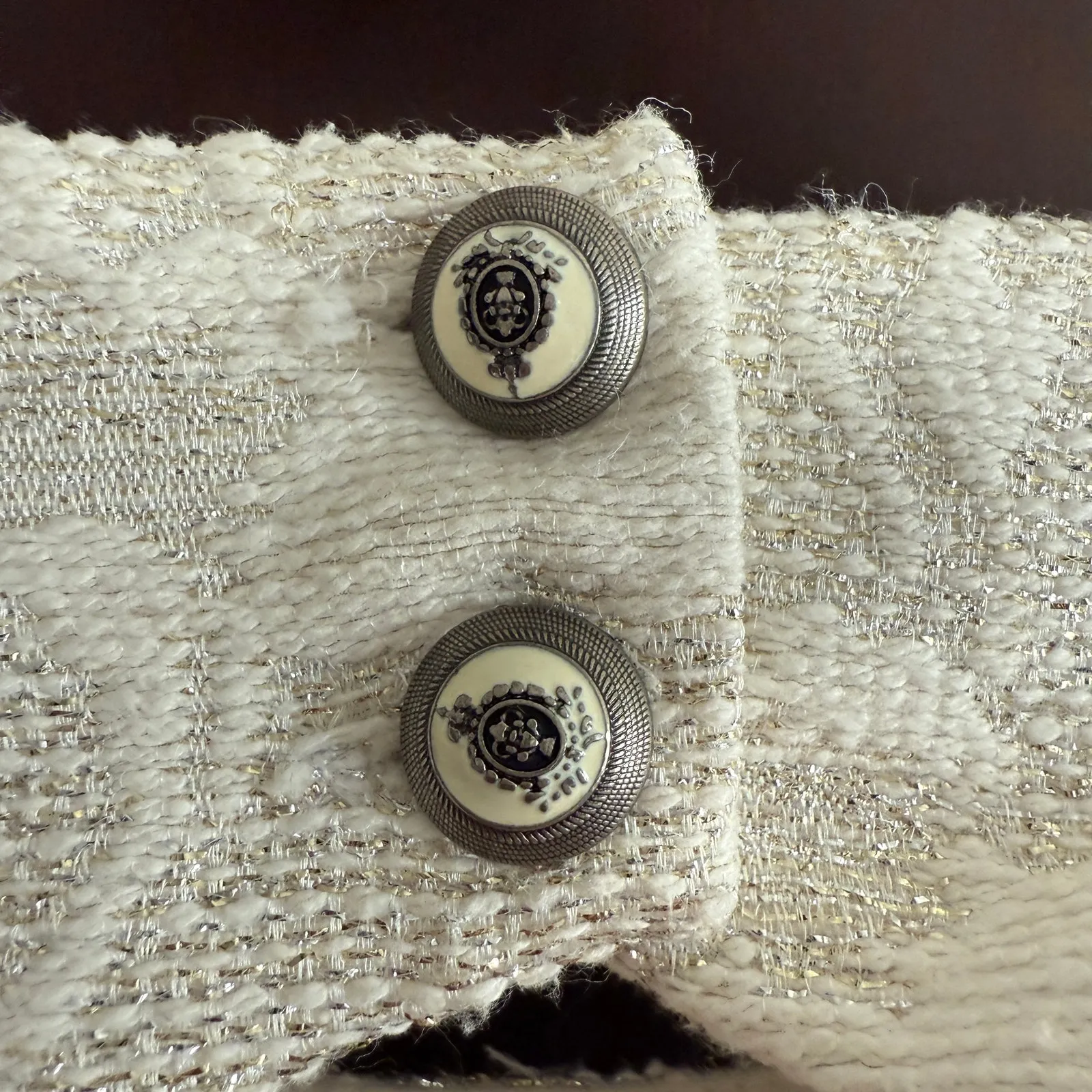 ALICE & OLIVIA | Lilyanne Cream Jacquard Open Back Little White Dress | Size 8 - Image 5