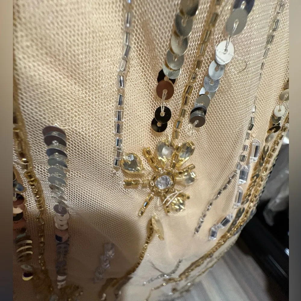 Mac Duggal Embellished Floral Detail One Shoulder Gown Size 10 - Image 8