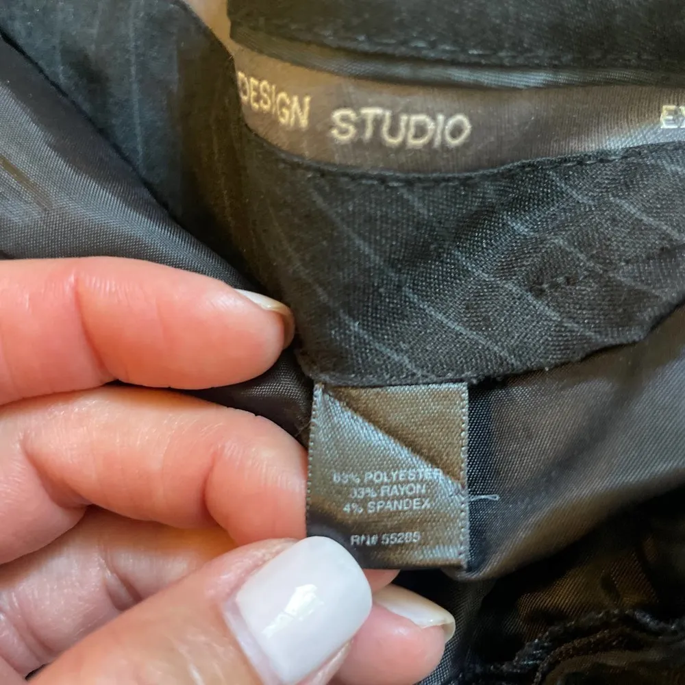 Express Black Editor Straight Leg Dress Pants 4R - Image 5