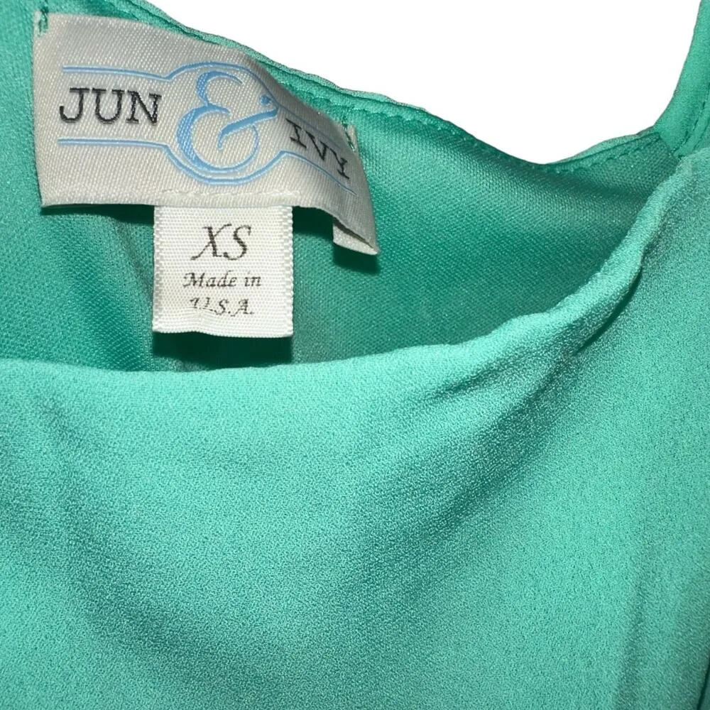 Jun & Ivy Mint Green Sleeveless Elastic Waist Dress Size XS - Image 3