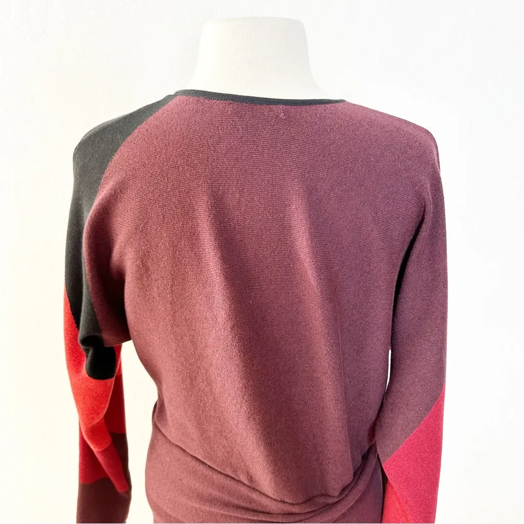 NIC+ZOE New Wave Colorblock Wrap Top – Red/Black, Size M - Image 9