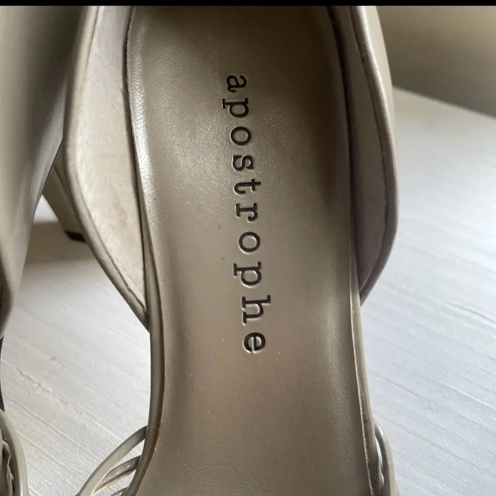 vintage leather upper pointed - toe pumps heels 7 U.S size tan - Image 3