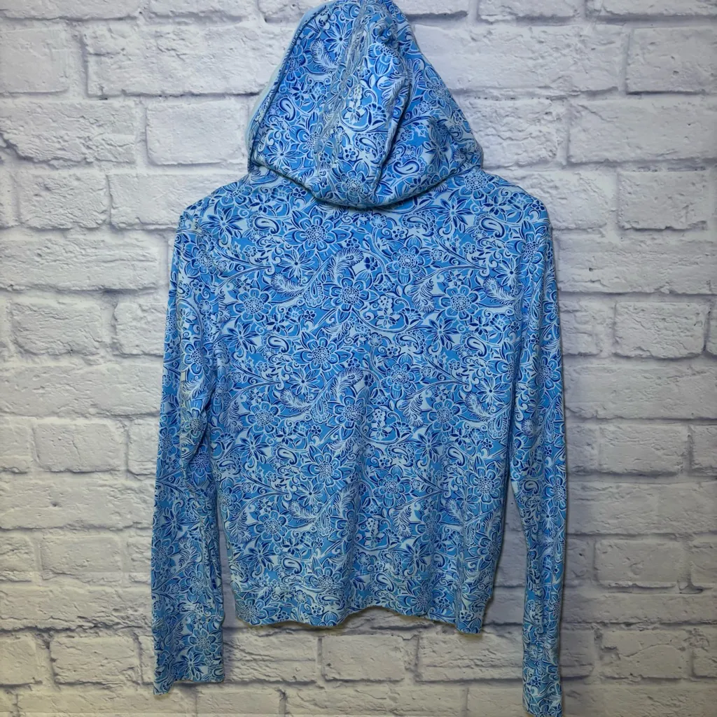 Lilly Pulitzer Audrey Zip Up Jacket Shell Me You Love Resortwear Sweatshirt Sz M - Image 9