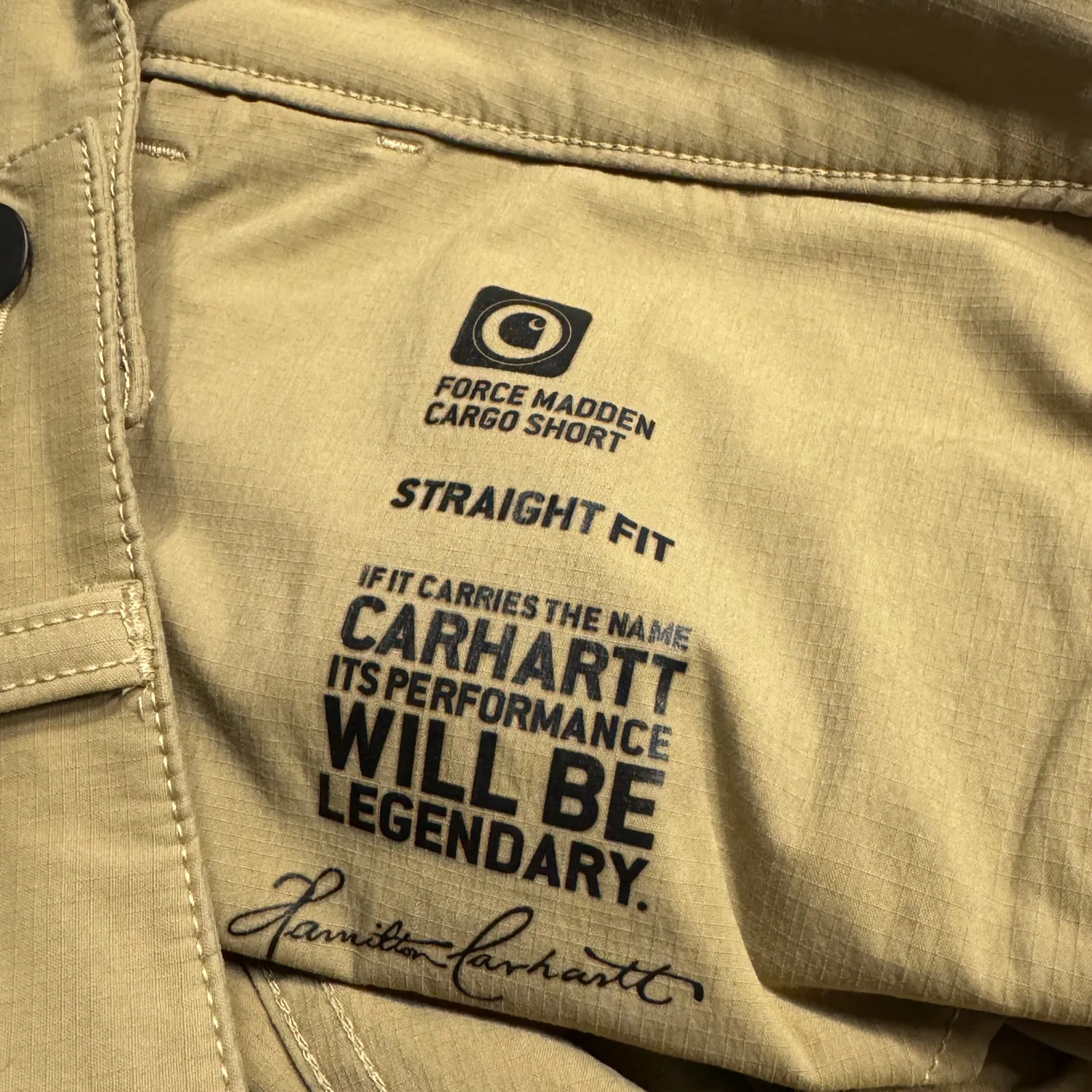 Carhartt SZ 16 Force Madden Cargo Shorts Straight Fit Rugged Flex Stretch Khaki - Image 6