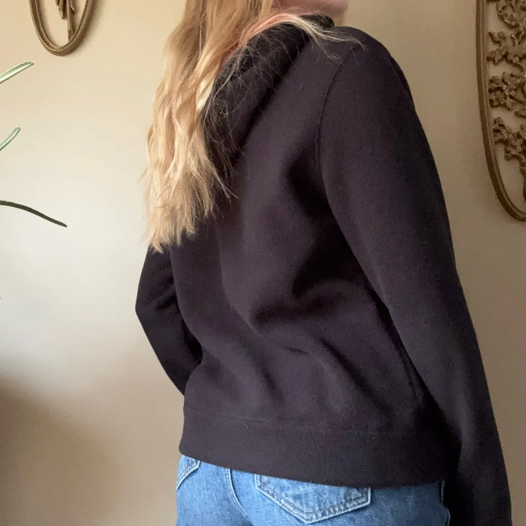 Aeropostale Black and Pink Zip Up Fleece Hoodie - Image 9