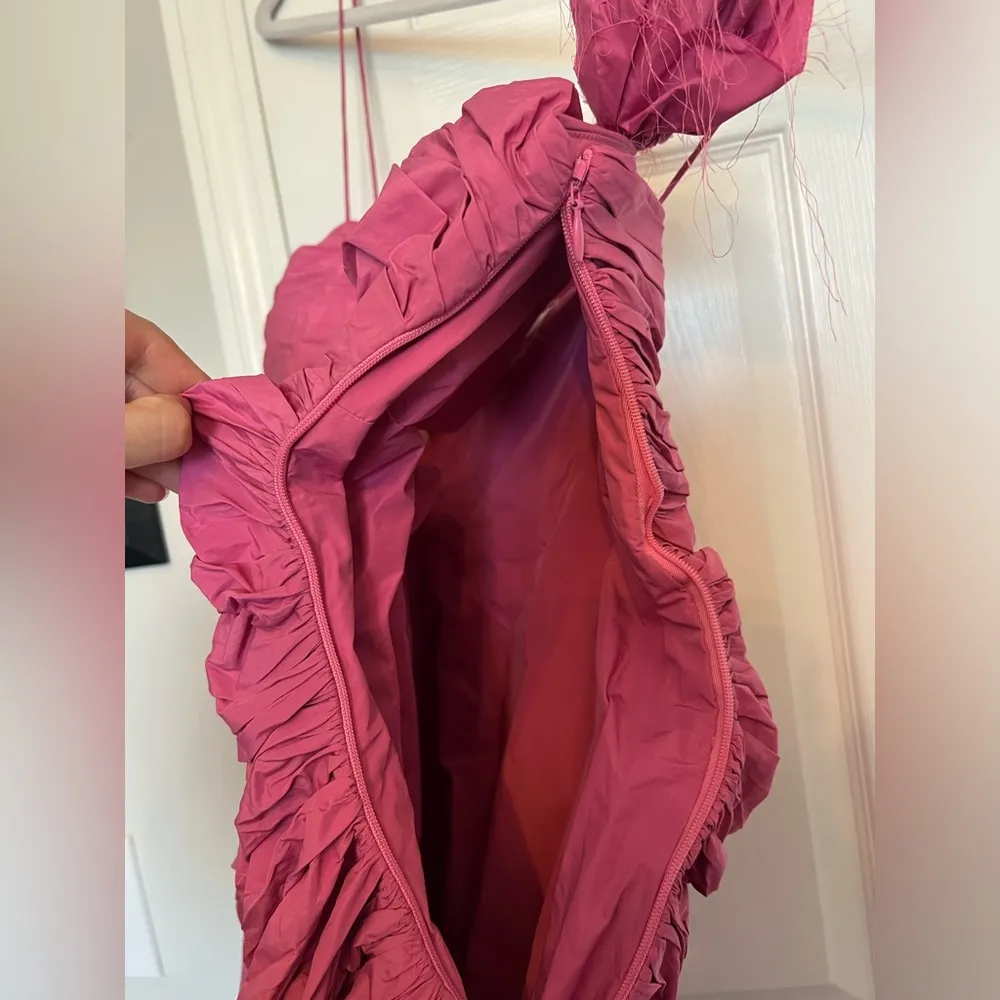 Broken zipper LoveShackFancy Jessilyn Dress in Pomegranate Pink - Image 7